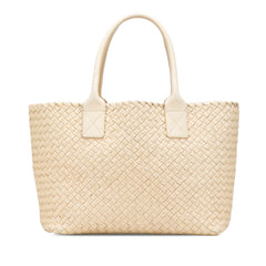 Small Lambskin Intreccio Cabat Tote