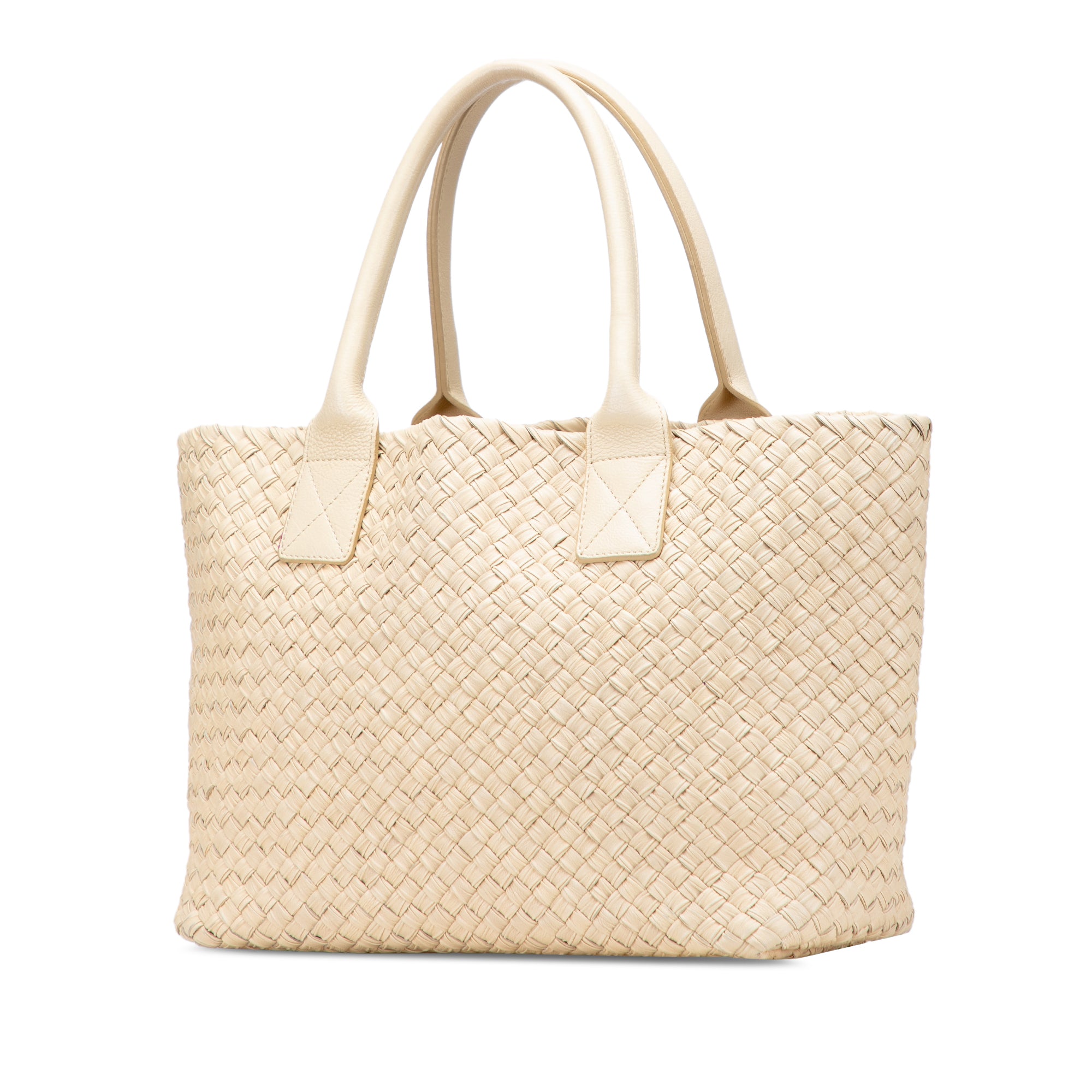 Small Lambskin Intreccio Cabat Tote