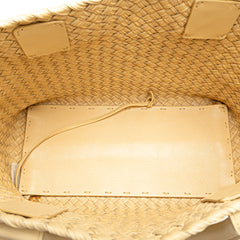 Small Lambskin Intreccio Cabat Tote