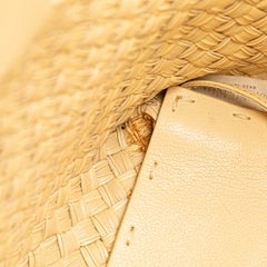 Small Lambskin Intreccio Cabat Tote