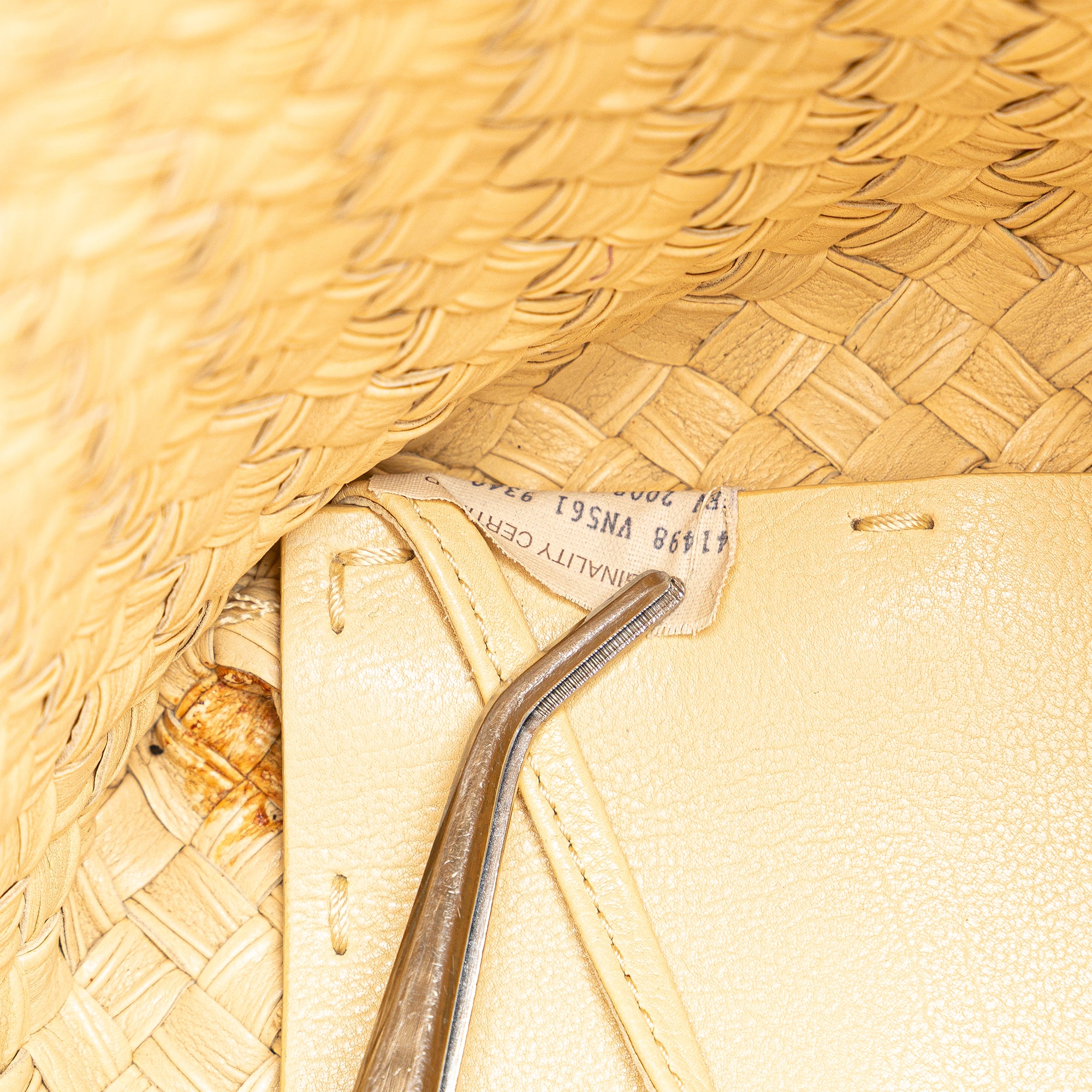 Small Lambskin Intreccio Cabat Tote