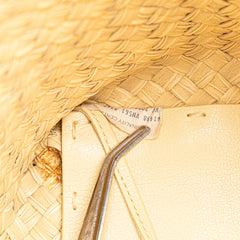 Small Lambskin Intreccio Cabat Tote