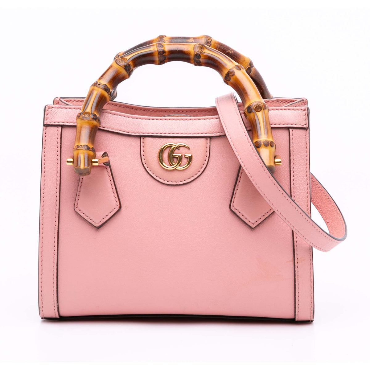 Mini Calfskin Bamboo Diana Satchel