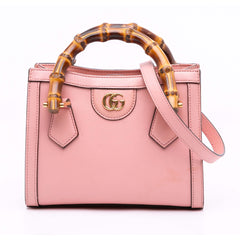 Mini Calfskin Bamboo Diana Satchel