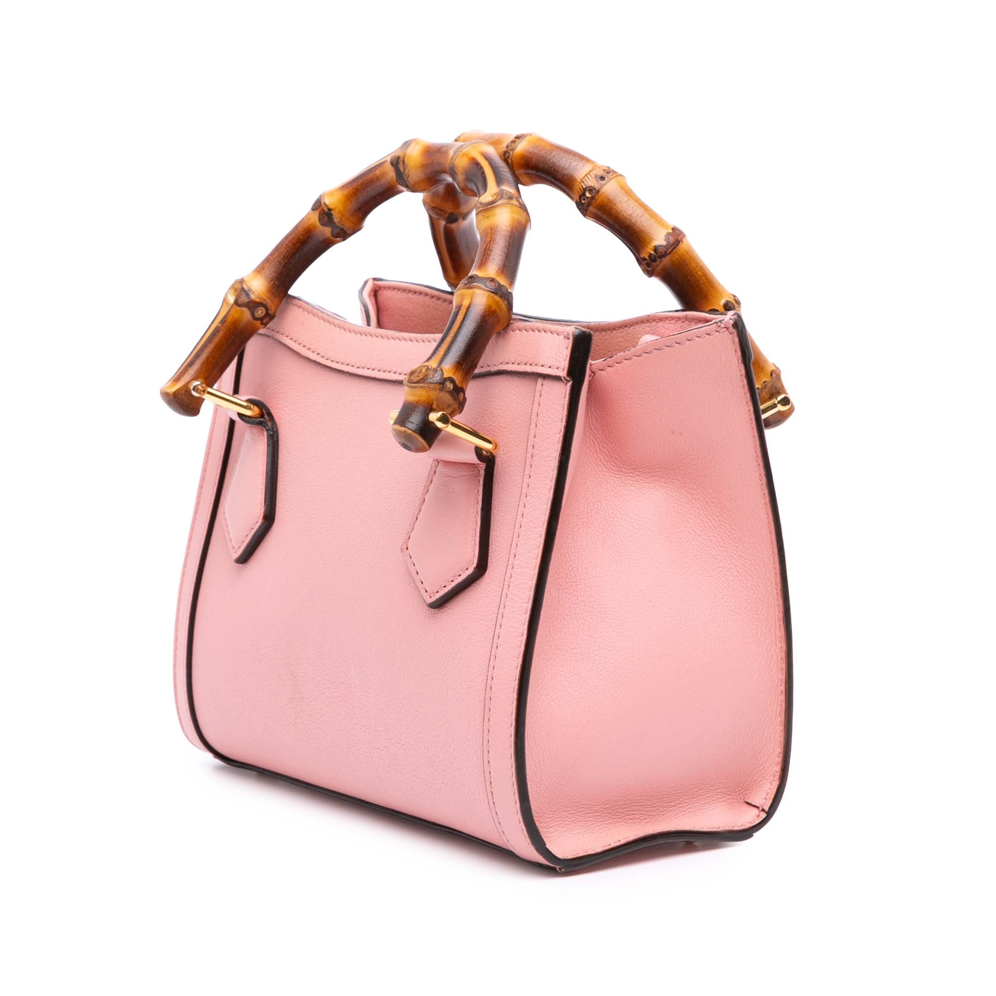 Mini Calfskin Bamboo Diana Satchel