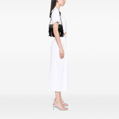 Vitello Shine Fringe Studded Flap Hobo