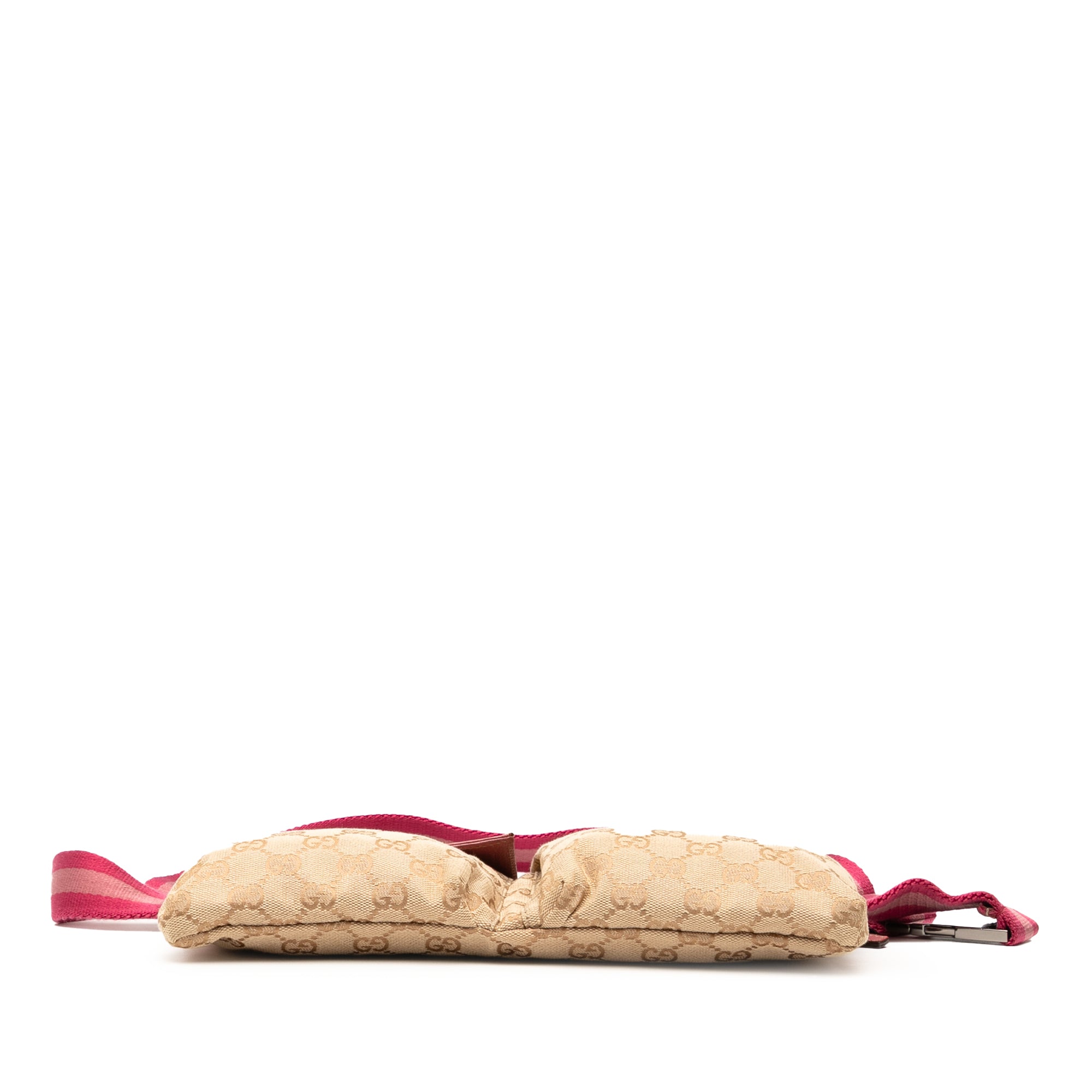 GG Canvas Web Double Pocket Belt Bag