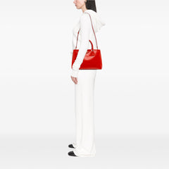 Medium Saffiano Vernice Galleria Double Zip Satchel