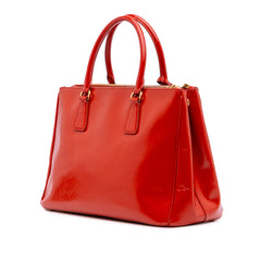 Medium Saffiano Vernice Galleria Double Zip Satchel
