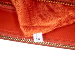 Medium Saffiano Vernice Galleria Double Zip Satchel