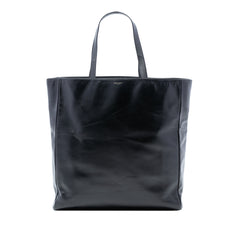 Leather Reversible North South Shopper Tote