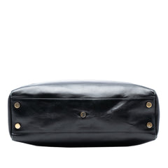 Leather Reversible North South Shopper Tote