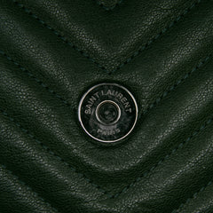 Medium Monogram Chevron Quilted Lambskin College Satchel