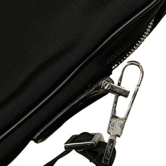 Leather Trimmed Nylon Laptop Bag