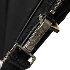 Leather Trimmed Nylon Laptop Bag