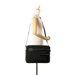Leather Trimmed Nylon Laptop Bag