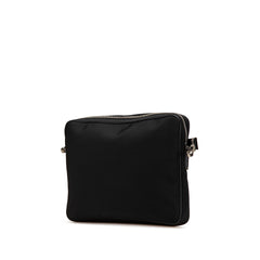 Leather Trimmed Nylon Laptop Bag
