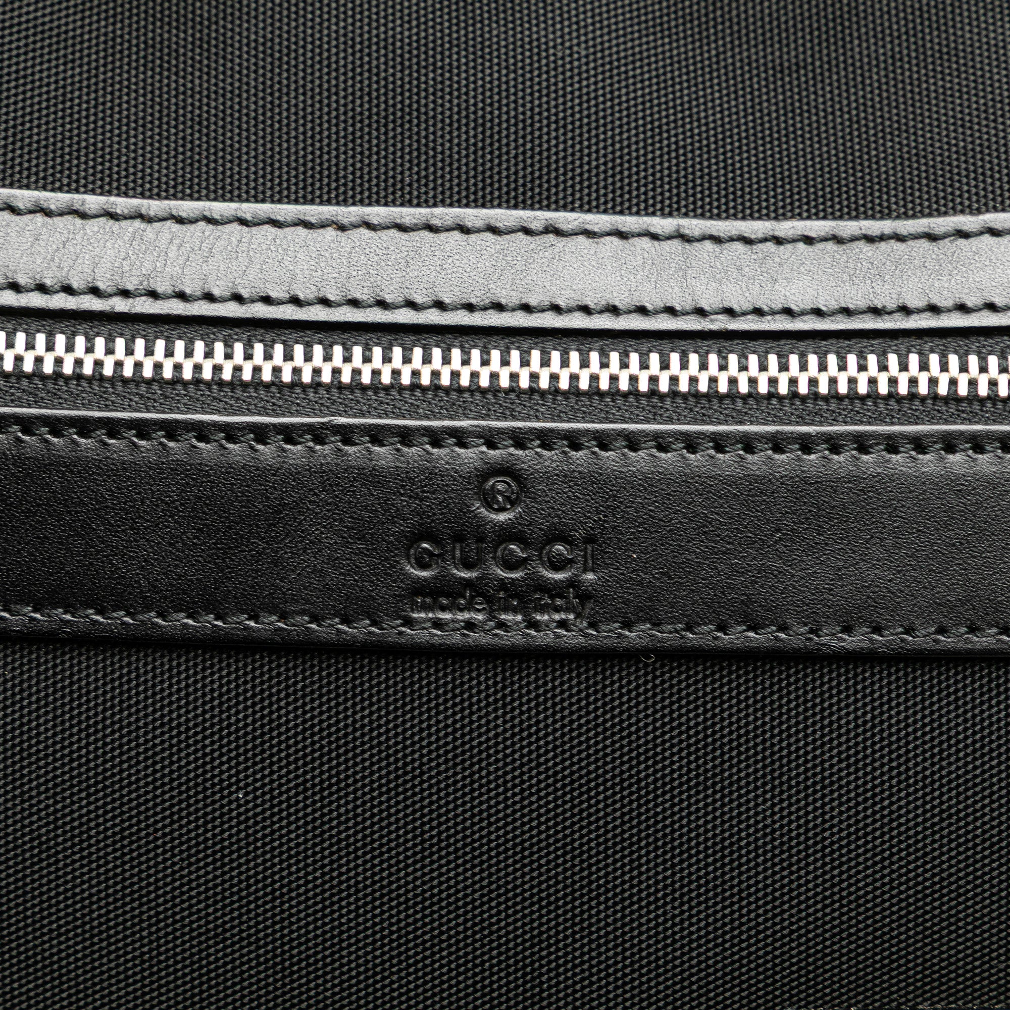 Leather Trimmed Nylon Laptop Bag