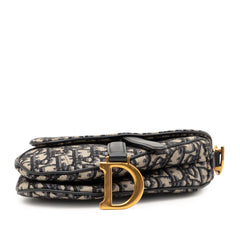 Mini Oblique Canvas Saddle Bag