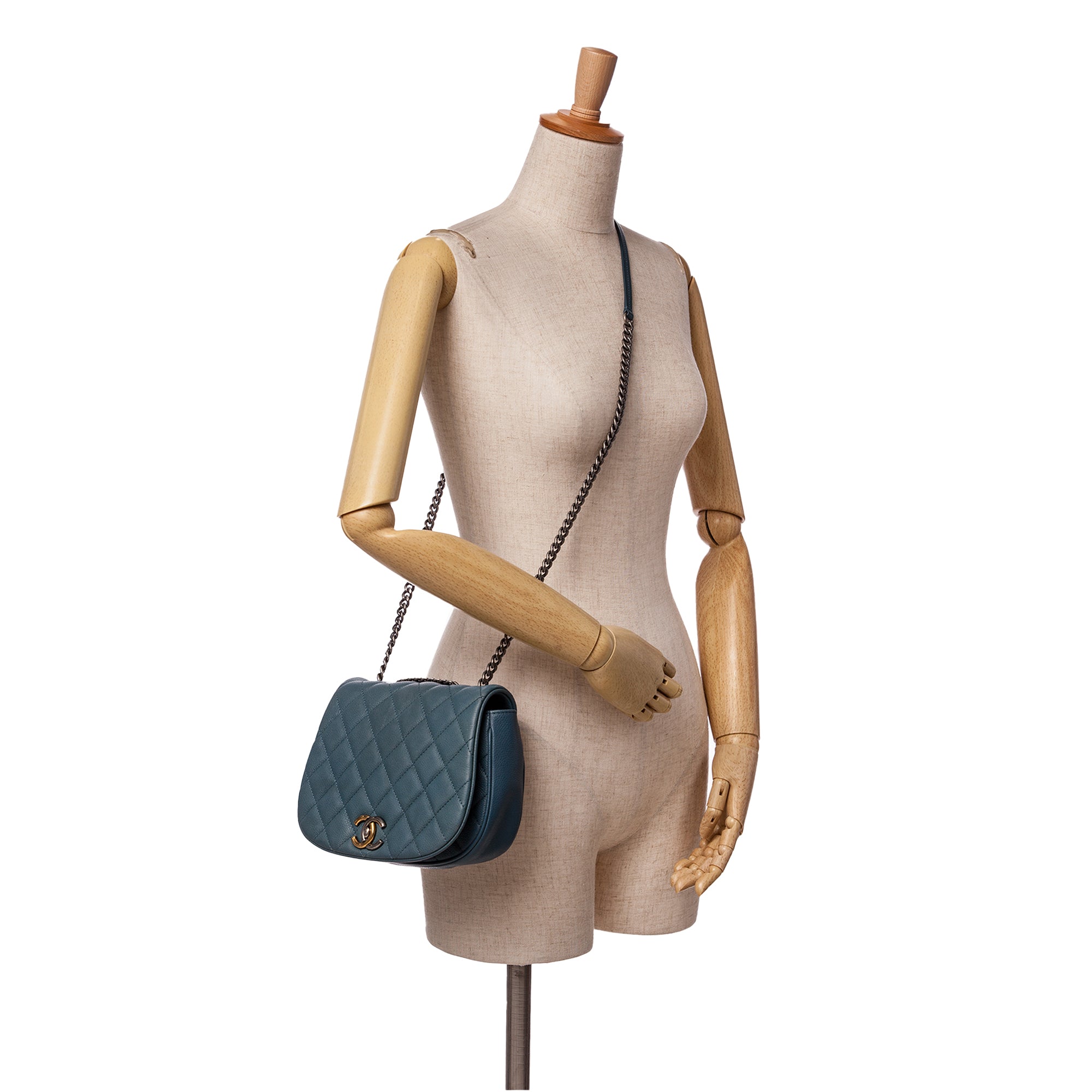 Small Quilted Caviar Casual Pocket Flap