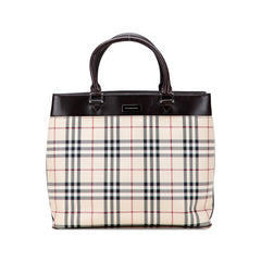 House Check Canvas Tote