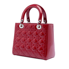 Medium Patent Cannage Lady Dior