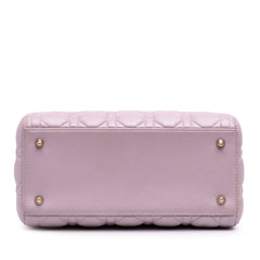 Medium Pearlescent Lambskin Cannage Lady Dior