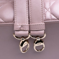 Medium Pearlescent Lambskin Cannage Lady Dior