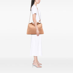 Large Quilted Iridescent Calfskin Sea Hit Tote