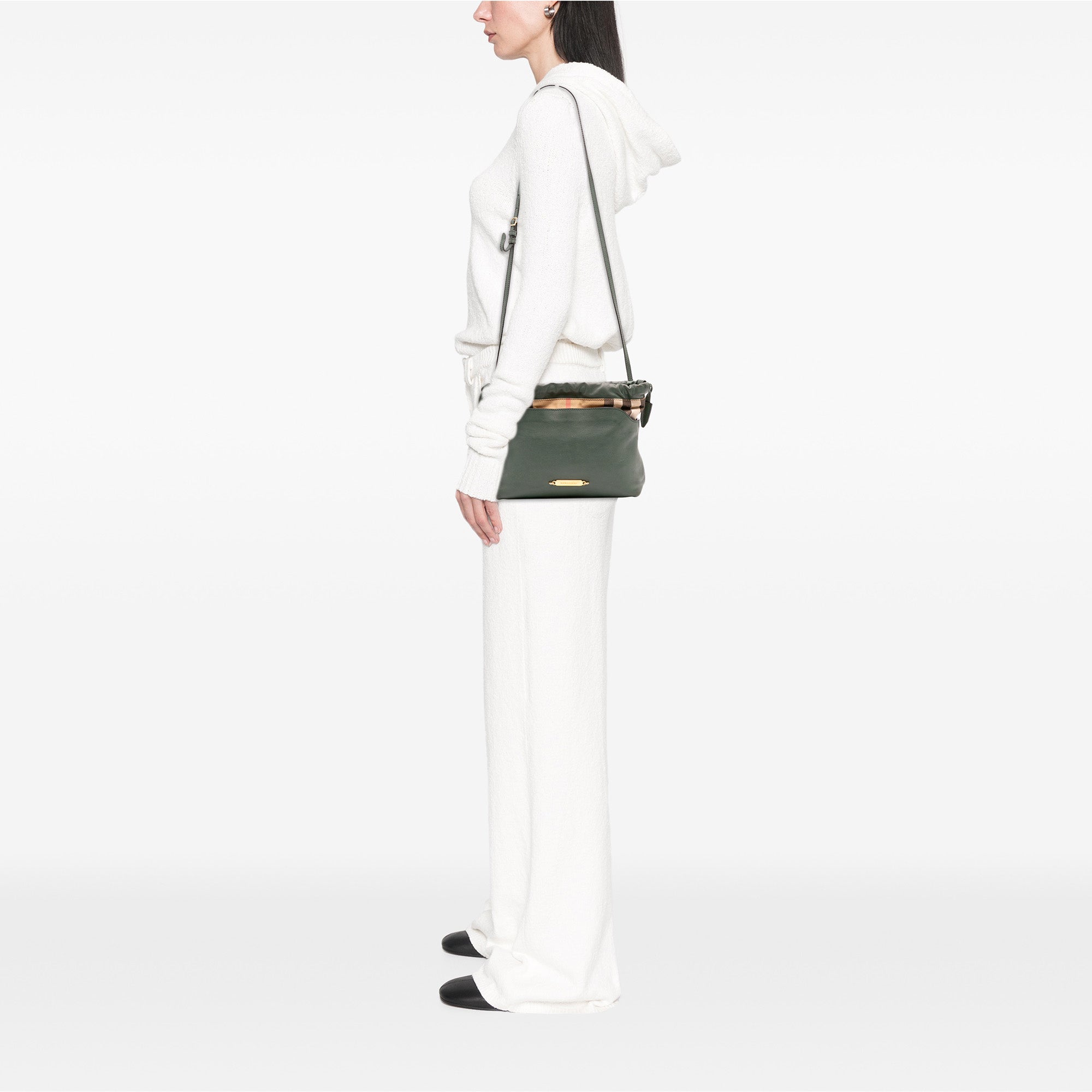 House Check Canvas and Calfskin Little Crush Crossbody