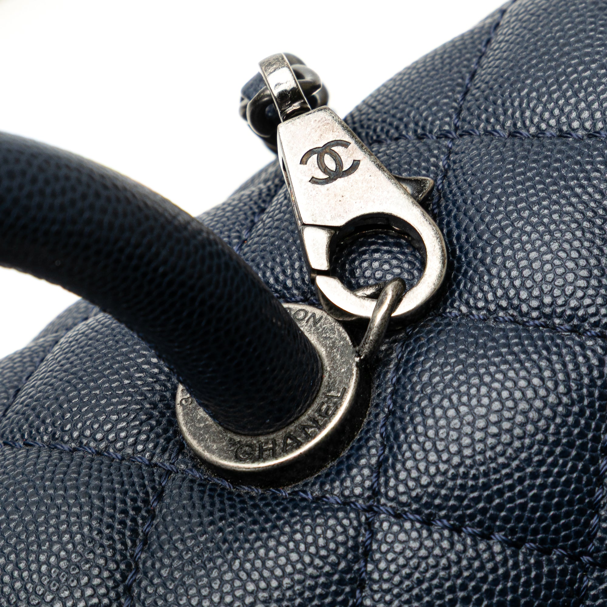Large Caviar Coco Top Handle Bag