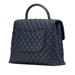 Large Caviar Coco Top Handle Bag