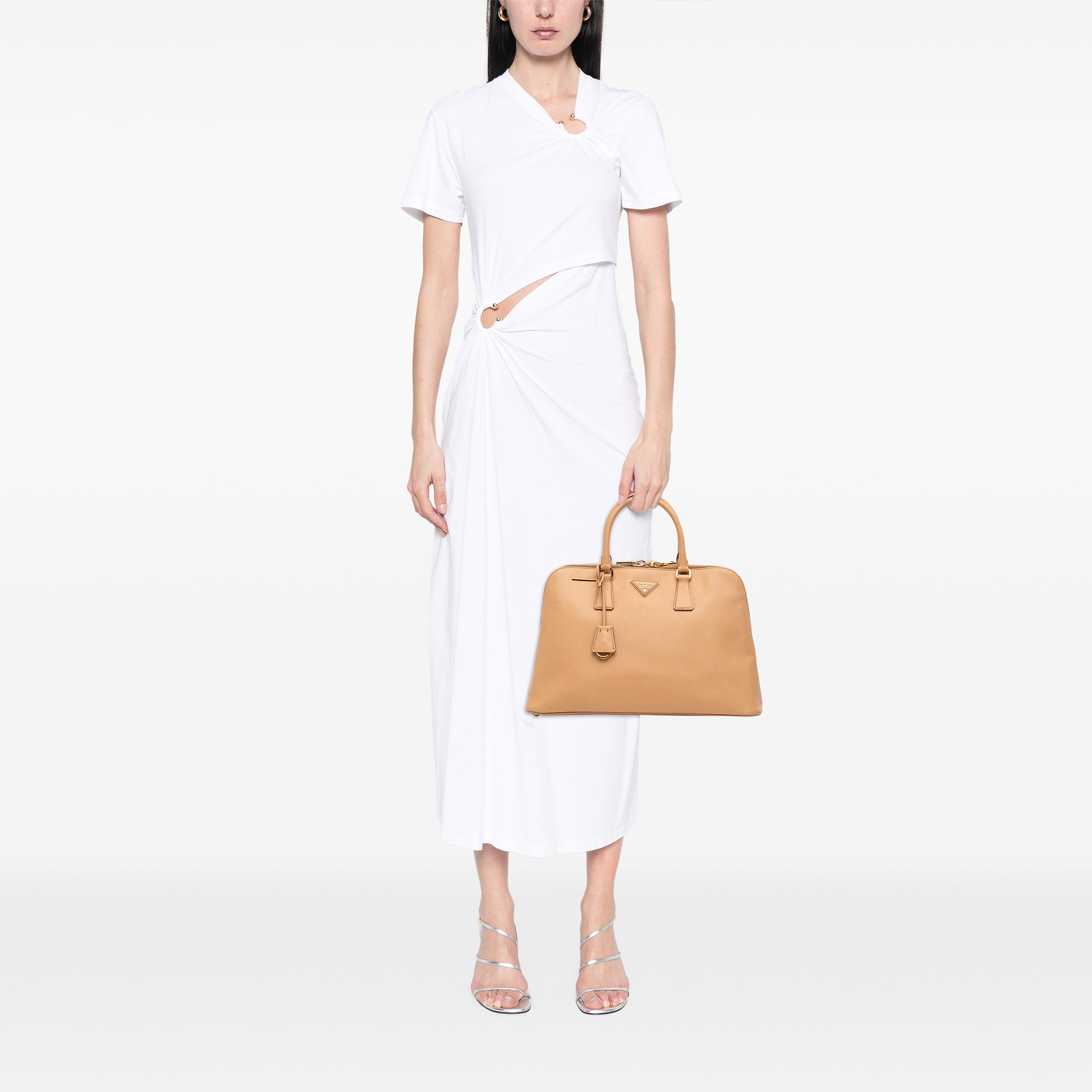 Large Saffiano Lux Promenade Satchel