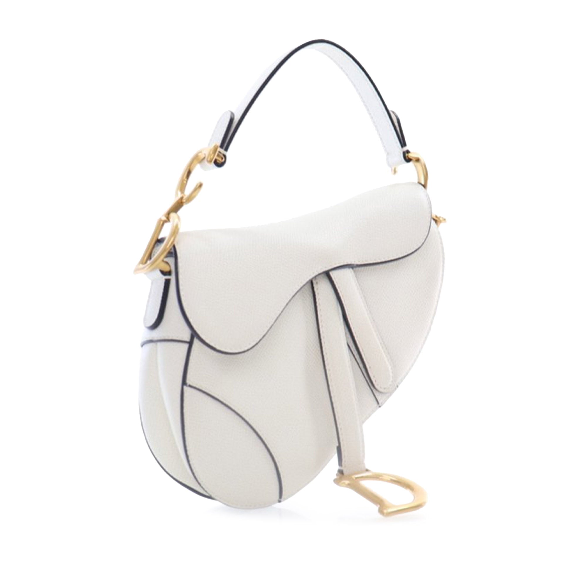 Mini Grained Calfskin Saddle Bag