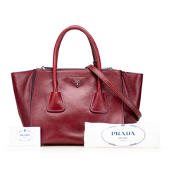 Glace Calf Twin Pocket Satchel