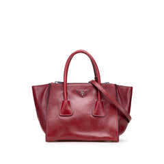Glace Calf Twin Pocket Satchel