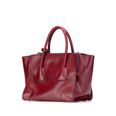 Glace Calf Twin Pocket Satchel