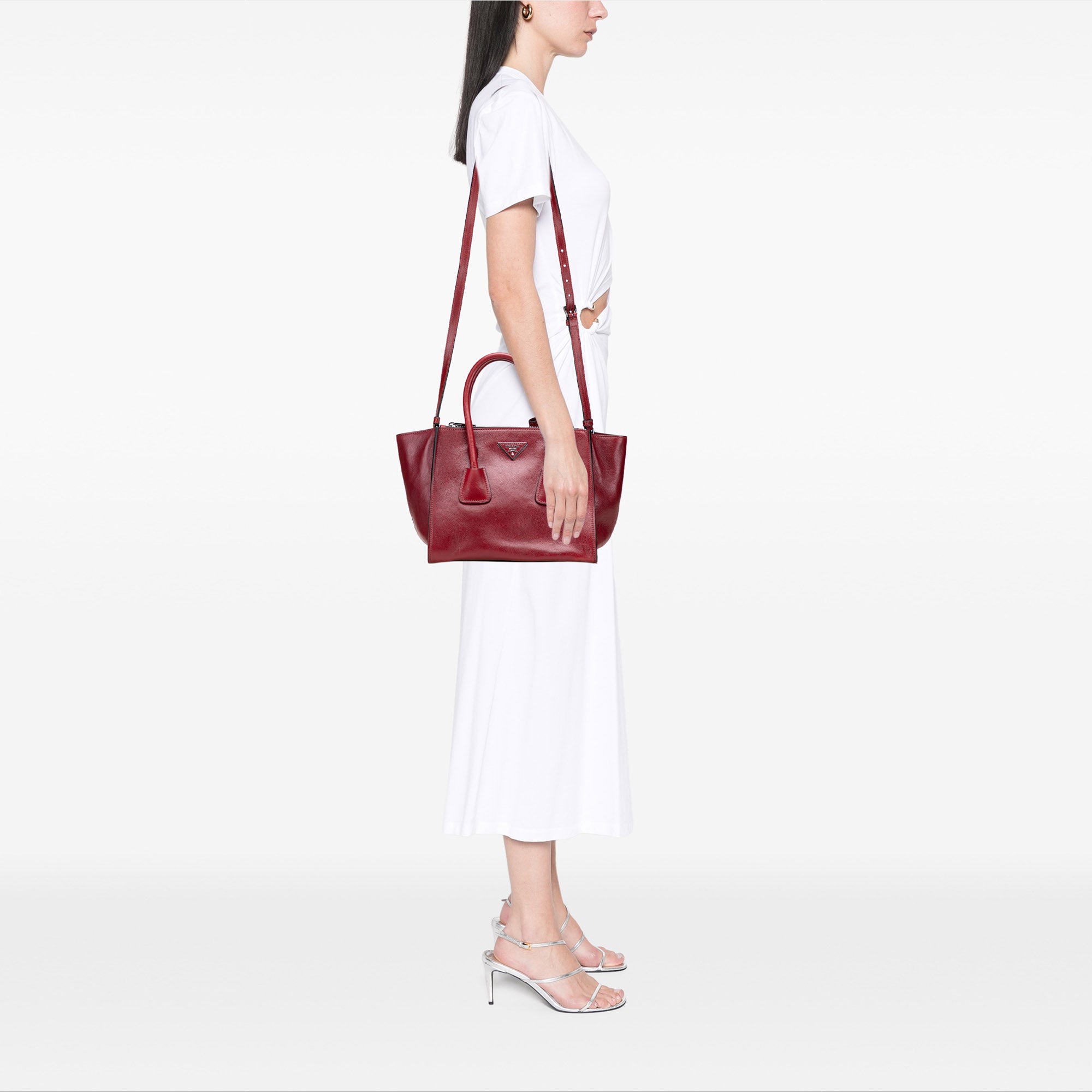 Glace Calf Twin Pocket Satchel