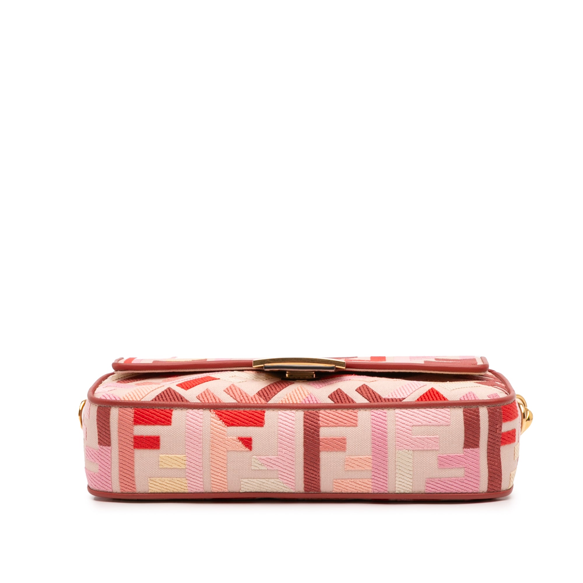 Zucca Embroidered Canvas Baguette Satchel