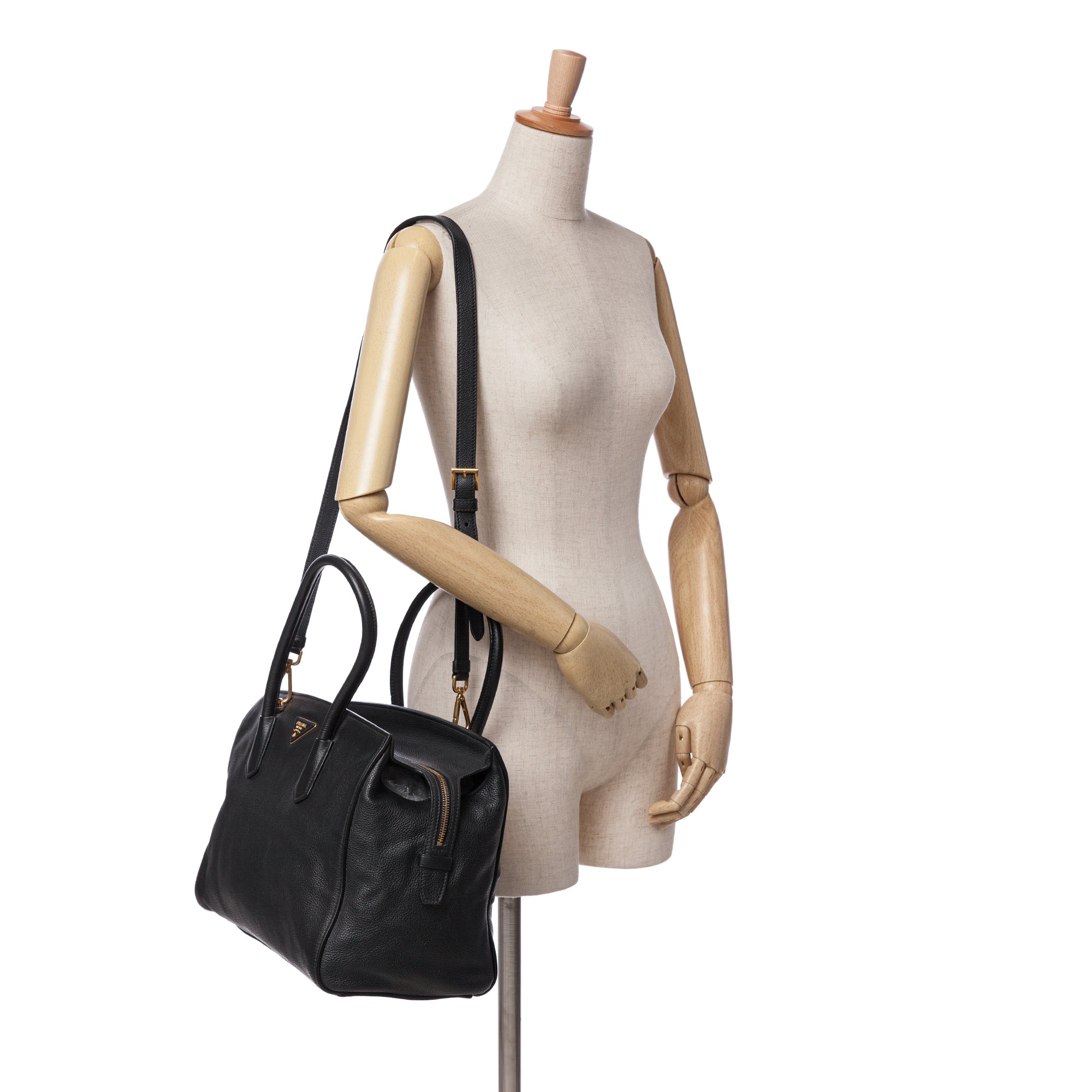 Vitello Daino Zip Top Satchel
