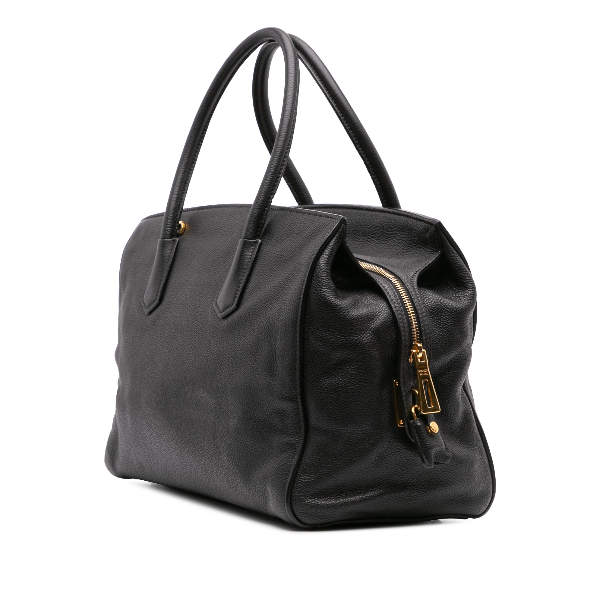 Vitello Daino Zip Top Satchel