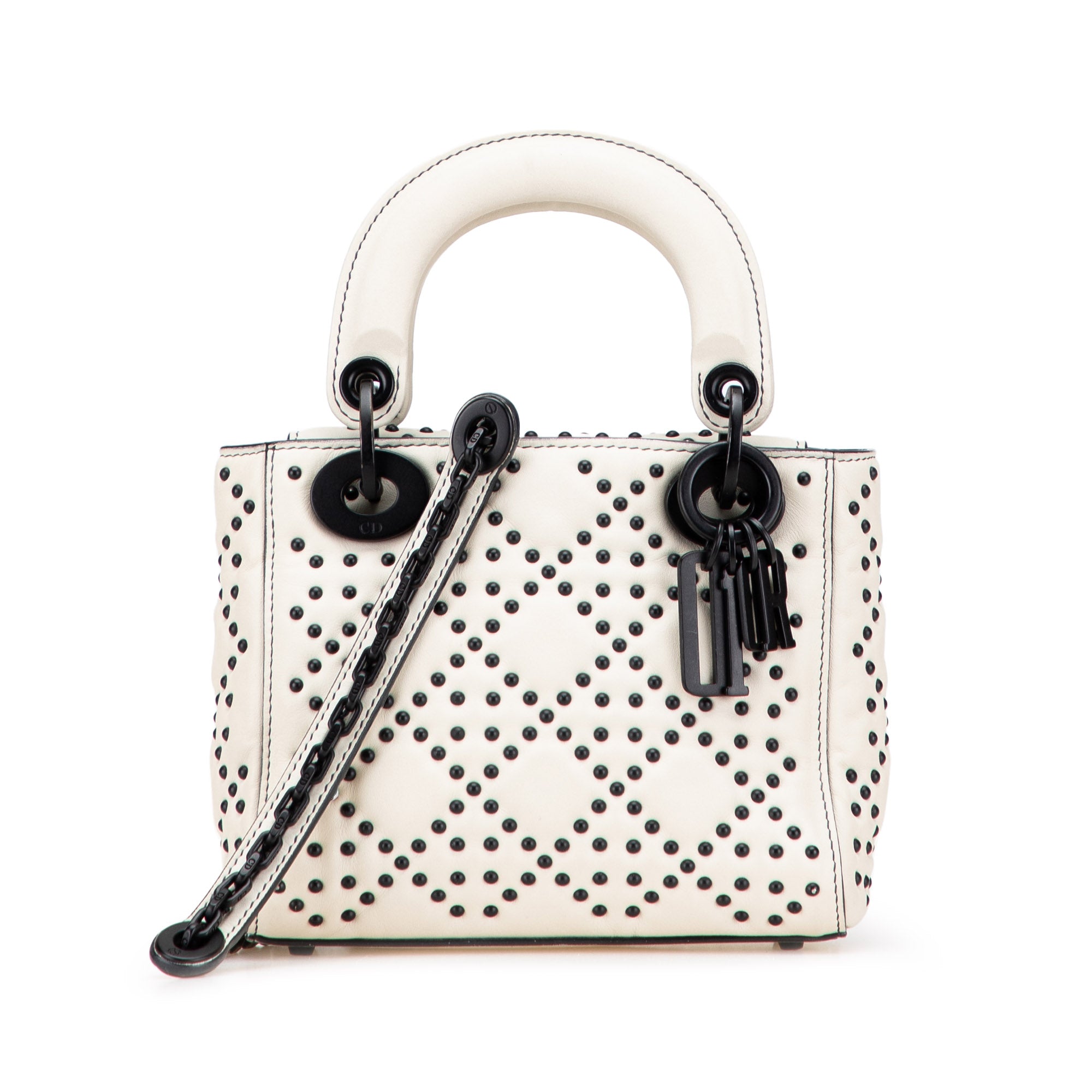 Mini Ultra Matte Calfskin Cannage Studded Supple Lady Dior