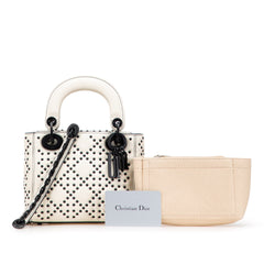 Mini Ultra Matte Calfskin Cannage Studded Supple Lady Dior