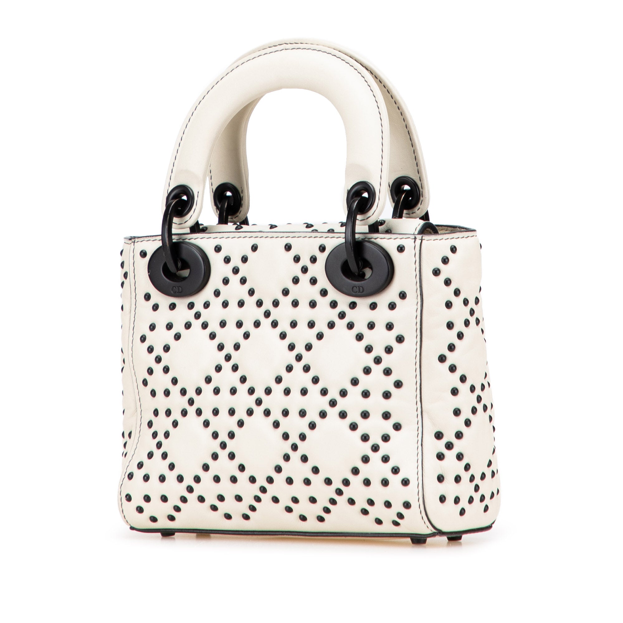 Mini Ultra Matte Calfskin Cannage Studded Supple Lady Dior