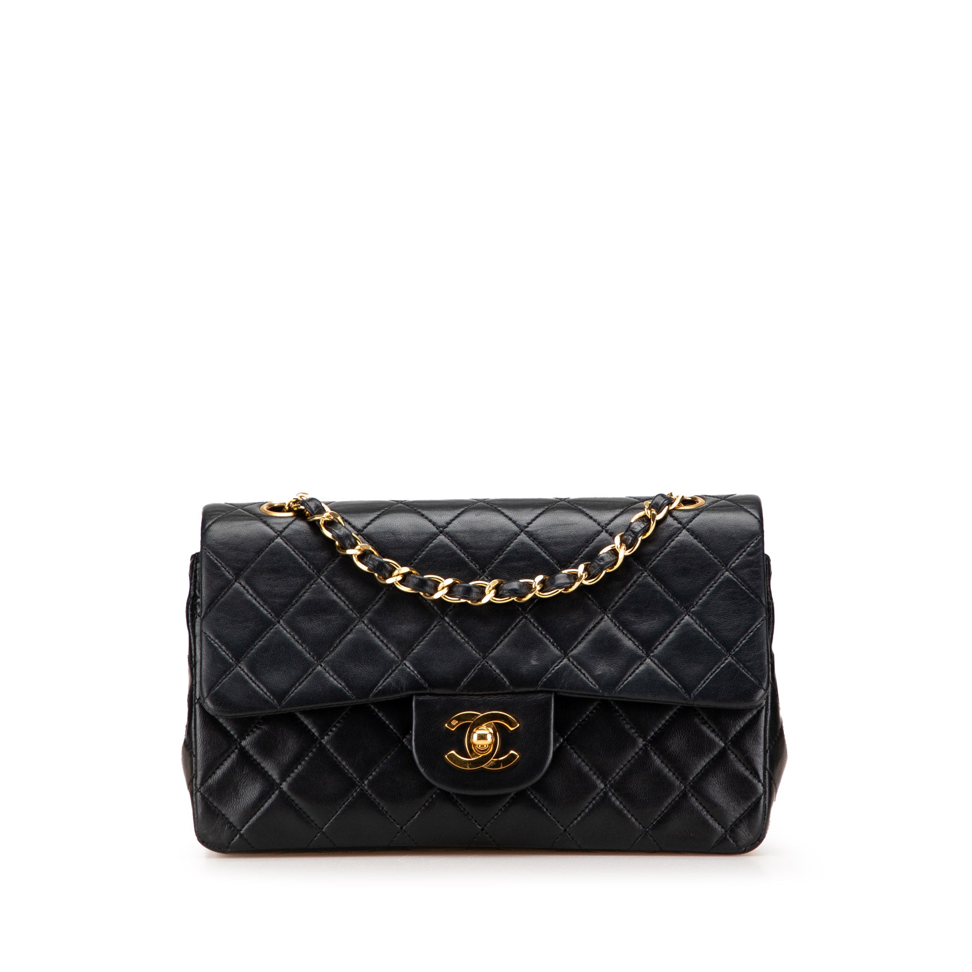 Small Classic Lambskin Double Flap