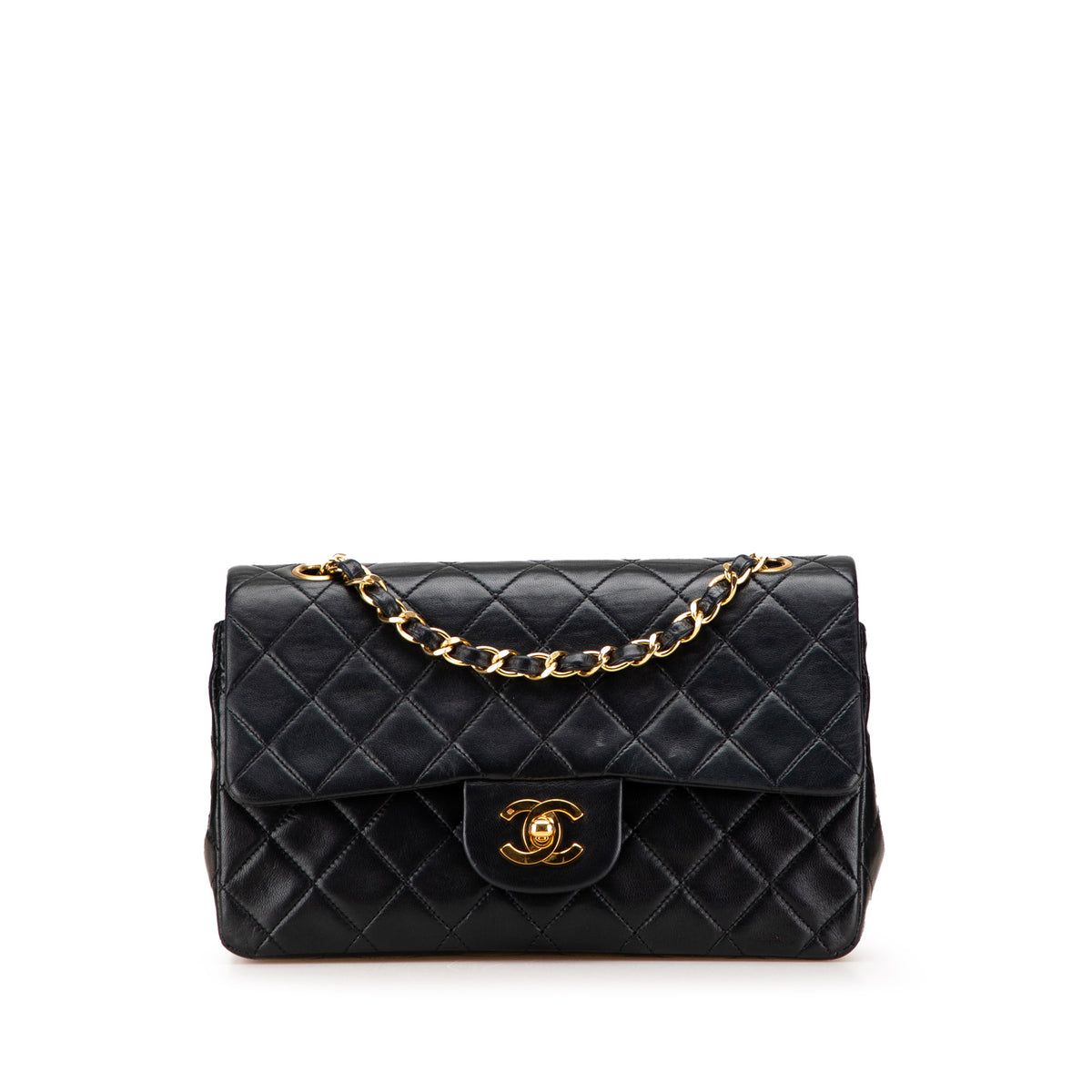 Small Classic Lambskin Double Flap