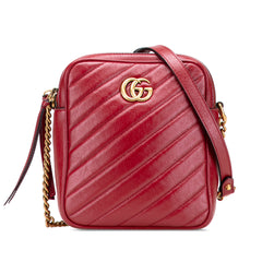 GG Marmont Matelasse Leather Double Zip Crossbody
