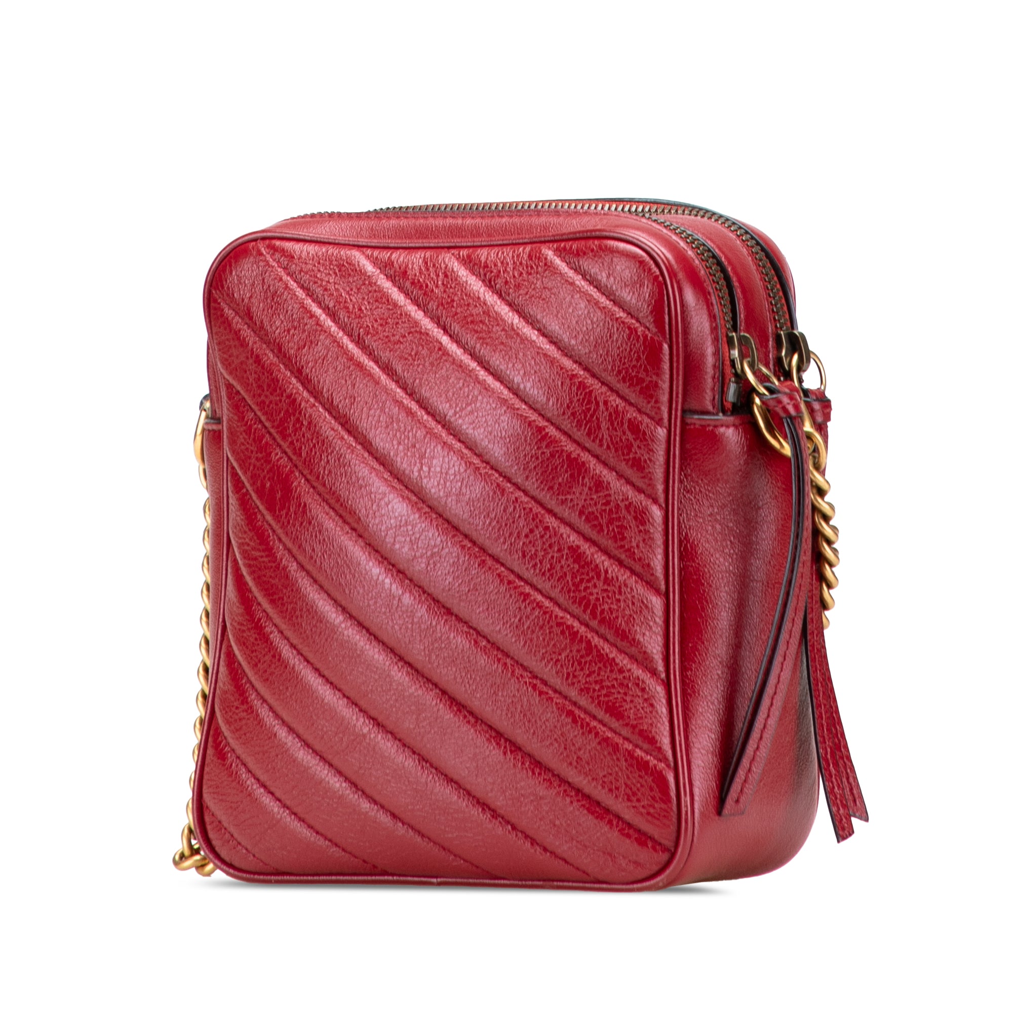 GG Marmont Matelasse Leather Double Zip Crossbody