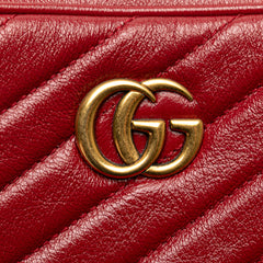 GG Marmont Matelasse Leather Double Zip Crossbody