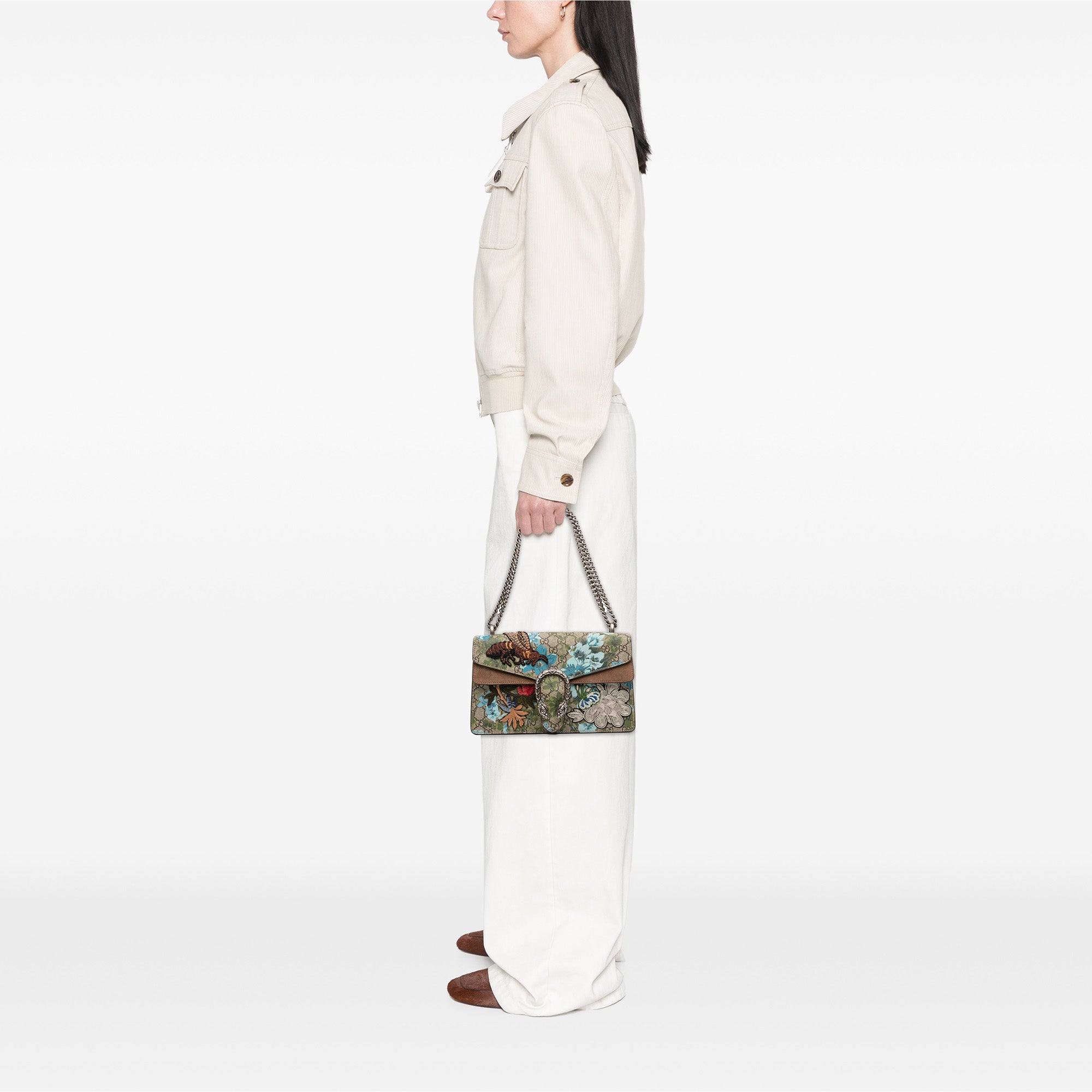 Medium GG Supreme Blooms and Bee Dionysus Shoulder Bag